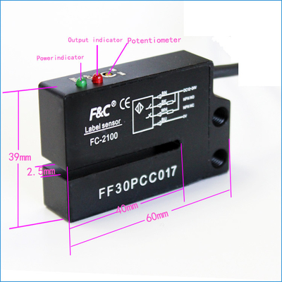 F&amp;C normale sensor 2mm van het stickeretiket het gebruik van de groef labeler machine