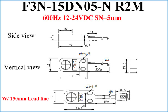 4mm de Ontdekkende Aanleidinggevende Detector van het de Inductiemetaal van de Positiesensor 12-24VDC Hoogste